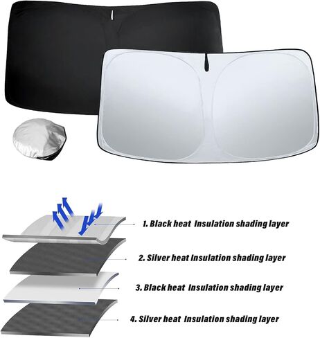 Sze Car Windshield Sunshade Compatible with 2018-2022 2023 2024 VW Atlas Cross Sport Front Window Foldable Sun Shade UV Reflector Visor Shield Cover,Light Weight,Easy to Carry,Keep Vehicle Cool in Saudi Arabia