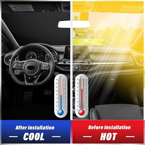 Sze Car Windshield Sunshade Compatible with 2018-2022 2023 2024 VW Atlas Cross Sport Front Window Foldable Sun Shade UV Reflector Visor Shield Cover,Light Weight,Easy to Carry,Keep Vehicle Cool in Saudi Arabia