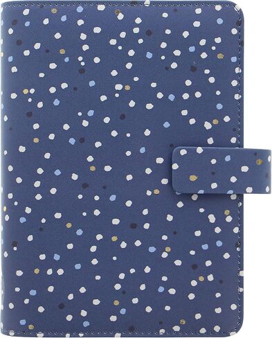 منظم Filofax Indigo، مقاس شخصي، ثلجي - غطاء بمظهر جلدي مع لمسات من رقائق الذهب، ست حلقات، مذكرات تقويم أسبوعية للعرض، متعدد اللغات، 2024 (C028715-24) in Saudi Arabia