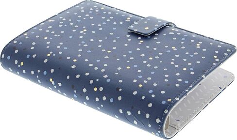 منظم Filofax Indigo، مقاس شخصي، ثلجي - غطاء بمظهر جلدي مع لمسات من رقائق الذهب، ست حلقات، مذكرات تقويم أسبوعية للعرض، متعدد اللغات، 2024 (C028715-24) in Saudi Arabia