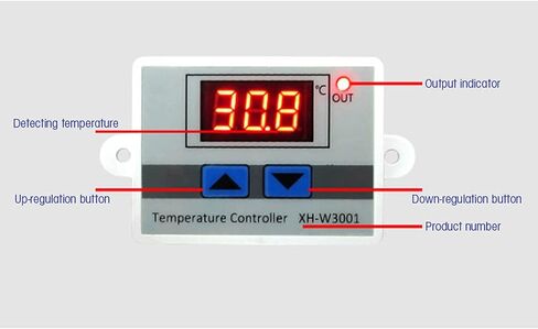 XH-W3001 Digital Thermostat Switch Sous Vide Controller Range Minus 50℃ to 110℃(24V/240W and110 to 220V/1500W）(110to 220V/1500W) in Saudi Arabia