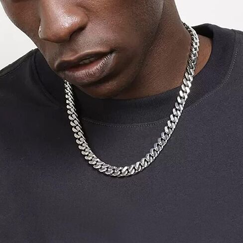 ChainsHouse 9mm 20" Cuban Chain Necklace Men Bracelet 19cm in Saudi Arabia