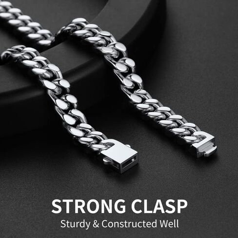 ChainsHouse 9mm 20" Cuban Chain Necklace Men Bracelet 19cm in Saudi Arabia