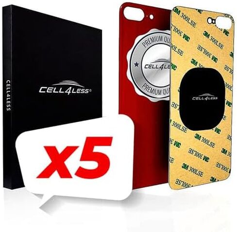 Cell4less Back Glass Compatible with The iPhone 8 Plus W/Full Body Adhesive, Removal Tool, and Wide Camera Hole for Quicker Installation NO Logo (Space Gray) in Saudi Arabia