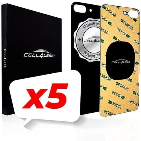 Cell4less Back Glass Compatible with The iPhone 8 Plus W/Full Body Adhesive, Removal Tool, and Wide Camera Hole for Quicker Installation NO Logo (Space Gray) in Saudi Arabia