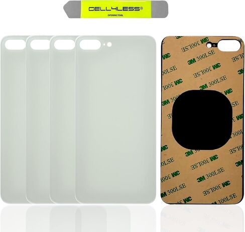 Cell4less Back Glass Compatible with The iPhone 8 Plus W/Full Body Adhesive, Removal Tool, and Wide Camera Hole for Quicker Installation NO Logo (Space Gray) in Saudi Arabia
