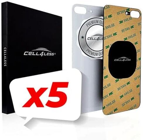 Cell4less Back Glass Compatible with The iPhone 8 Plus W/Full Body Adhesive, Removal Tool, and Wide Camera Hole for Quicker Installation NO Logo (Space Gray) in Saudi Arabia