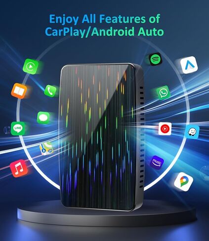محول CarPlay اللاسلكي وAndroid Auto مع Airplay، دونجل سيارة لاسلكي 3 في 1 يحول سلكيًا إلى لاسلكي لسيارات CarPlay السلكية/Android Auto Cars من عام 2016، التوصيل والتشغيل in Kuwait