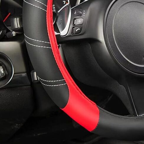 Car Steering Wheel Cover, Universal 15 Inch, Elastic Microfiber Leather Sporty Auto Steering Wheel Protector, Non Slip & Breathable, Car Interior Accessories for SUV, Truck, Sedan in Saudi Arabia