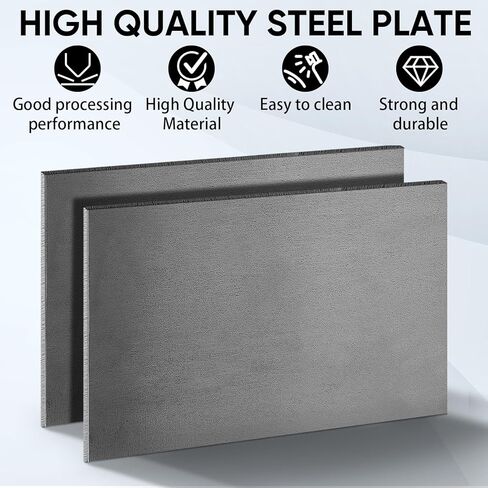 2 قطعة لوح فولاذي مدرفل على الساخن 12 بوصة × 10 بوصة صفائح فولاذية معدنية 1/8 بوصة لوح فولاذي سميك صفائح معدنية قابلة للحام لقطع الاستخدام الصناعي بنفسك in Kuwait