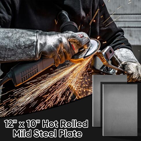 2 قطعة لوح فولاذي مدرفل على الساخن 12 بوصة × 10 بوصة صفائح فولاذية معدنية 1/8 بوصة لوح فولاذي سميك صفائح معدنية قابلة للحام لقطع الاستخدام الصناعي بنفسك in Kuwait