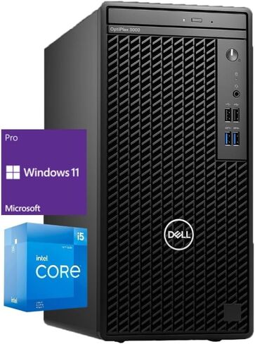 Dell Optiplex 3000 Tower Desktop | 12th Gen Intel Core i5-12500 Processor | Windows 11 Pro | HDMI+Display Port Support 4K | WiFi | Bluetooth | DVD-RW (32GB RAM | 512GB SSD + 1TB HDD) in Saudi Arabia