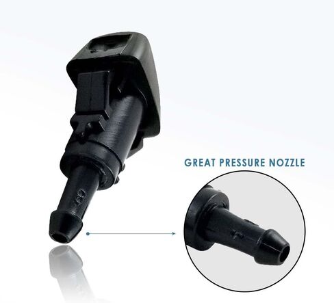 1055-232314C (اثنان) فوهات غسيل الزجاج الأمامي - متوافقة مع كرايسلر ودودج وجيب ورام - تحل محل OEM #: 5303833AA in Kuwait