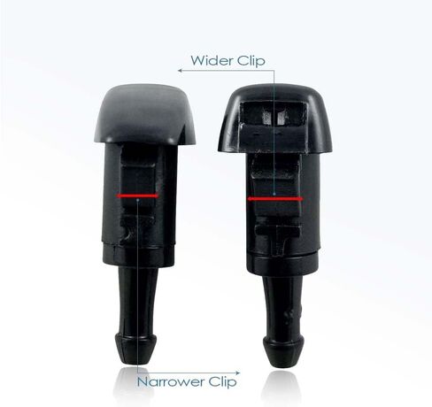 1055-232314C (اثنان) فوهات غسيل الزجاج الأمامي - متوافقة مع كرايسلر ودودج وجيب ورام - تحل محل OEM #: 5303833AA in Kuwait