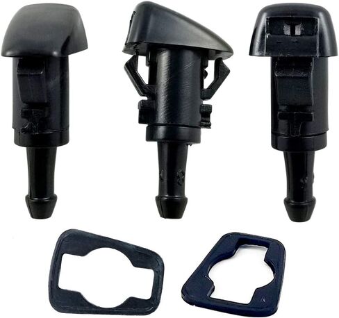 1055-232314C (اثنان) فوهات غسيل الزجاج الأمامي - متوافقة مع كرايسلر ودودج وجيب ورام - تحل محل OEM #: 5303833AA in Kuwait