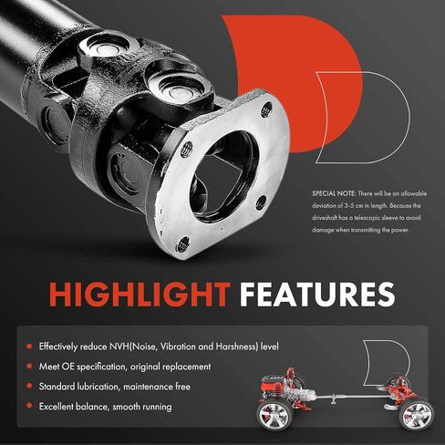 A-Premium Rear Complete Drive Shaft Prop Shaft Driveshaft Assembly Compatible with Ford F-250 Super Duty 1999-2002, F-350 Super Duty 1999-2002, 4WD, Automatic transmission in Saudi Arabia