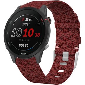 Compatible for Garmin Forerunner 255 Band, Breathable Nylon Woven Fabric Replacement Accessory Strap Compatible for Garmin 255 46mm / 255S 41mm Smartwatch