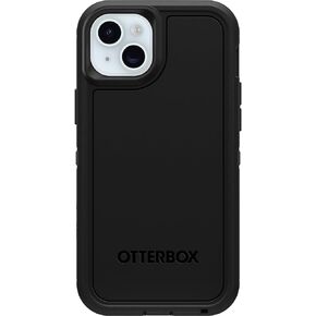 OtterBox iPhone 15 Plus and iPhone 14 Plus Defender Series XT Case - BLACK, screenless, rugged, snaps to MagSafe, lanyard attachment