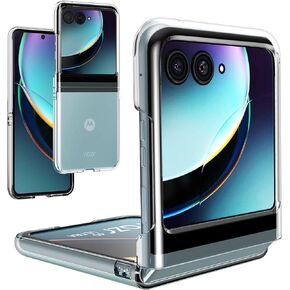 Foluu Case for Motorola Razr+ 2023, Moto Razr+ 2023 Phone Case Clear, Hard PC Back Bumper Protective Shockproof Scratch Resistant Case for Motorola Razr Plus 2023 (Crystal Clear)