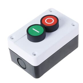 Pack of 2 Start/Stop Momentary Push Button Station Switch Remote Box Motor Solenoid Red Green Sign IP55 10A 380V