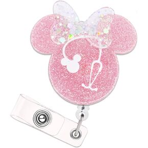 2 PCS Badge Reel Retractable for Nurses, Cute ID Badge Holder with Alligator Clip for Students, RN LPN Medical Assistant Work, Nursing Name Tag Card Cute Funny Nurse Grad Gift, Coffee Scrub Pattern