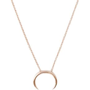 HONEYCAT Tiny Crescent Horn Necklace in Gold, Rose Gold, or Silver | Minimalist, Delicate Jewelry