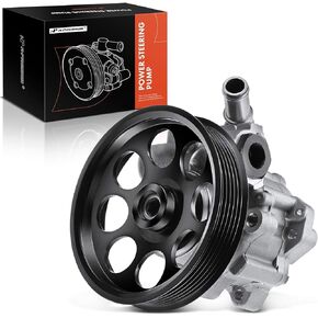A-Premium Power Steering Pump, with Pulley, Compatible with Saab 9-5 1999 2000 2001 2002 2003 2004 2005 2006 2007 2008 2009, L4 2.3L, Replace # 5230750, 4838447