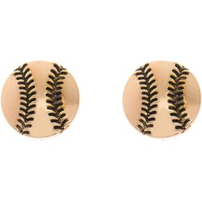 Softball Earrings- Rose Gold Softball Jewelry, Baseball Earrings, Softball Stud Earrings - Softball Player, Softball Team and Coaches Gifts