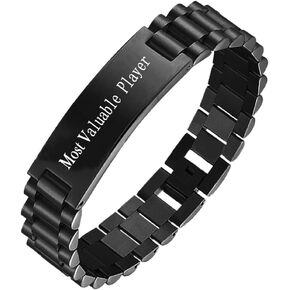 MVP bracelet Most Valuable Player bracelet Award Gift Winner Tournament Championship Ring Trophy Ring Black Titanium