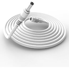Tonton 15W 10Ft Echo Dot Show Extension Cord Replacement 12V 1.25A for Alexa Echo Dot (3rd 4th Gen), Echo Dot with Clock, Echo Dot Kids Edition, Echo Show 5, Echo Spot, Fire TV Cube(Black, 20AWG)