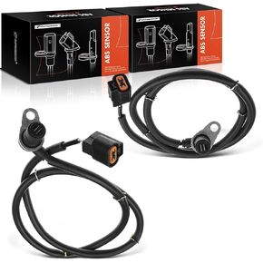A-Premium ABS Wheel Speed Sensor Compatible with Mitsubishi Models - Montero 2001-2006, Sport Utility - Front Driver and Passenger Side, Replace# MR569411, MR407268 2-PC Set