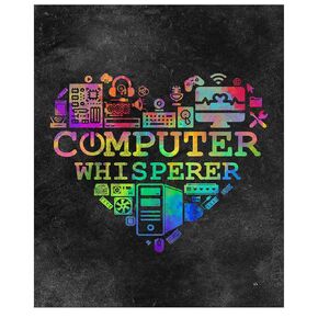 Computer Whisperer Wall Art 11"x14" Unframed Art Print Poster Chalkboard Style for Office, Computer Lab, Dorm Room, School Decor. Fun Gift For ICT Teacher, Student, Coding Nerd, Computer Geek, Dad