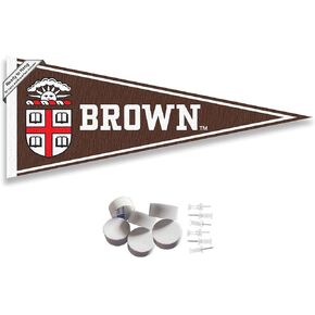 College Flags & Banners Co. Brown Bears Pennant Flag and Wall Tack Mount Pads
