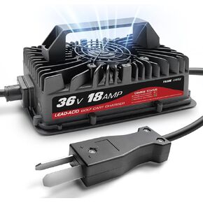 18 AMP Golf Cart Battery Charger for 36 Volt EZGO & for Yamaha - Crowfoot Plug