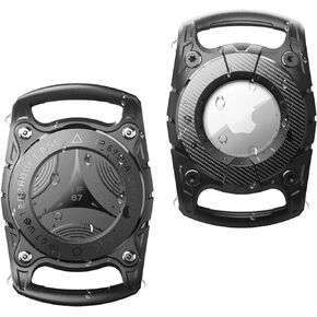 [2 Pack] AirTag Dog Collar Holder,IP68 Waterproof Airtag Holder for Dog Collar, Hard TPU Full Protection Suitable Air Tag Dog Collar,Airtag Watch Holder for Dog Collar,Compatible Apple Airtag