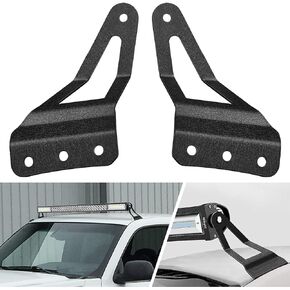 Nilight 2PCS 50" Curved LED Light Bar Bracket at Upper Windshield Roof Cab for 07-13 Chevy Silverado Suburban Avalanche Tahoe & GMC Yukon Sierra, 2 Years Warranty