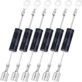 6PCS CL01-12 0.35A 12KV Microwave Diodes Fits for WB27X10930 DE91-70063D LG 6851W1A002E Replaces Parts T3512, 3512, HVM12, 512H High Voltage Diode,Black