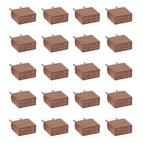 20Pcs T3A 3A 250V Fuses DIP Mounted Miniature Square Slow Blow Micro Fuse (Red)