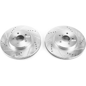 Power Stop JBR1759XPR Drilled and Slotted Front Brake Rotor Pair