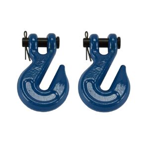 TEMCo 2 Lot 1/4" Chain Grab Hook Pin Clevis Rigging Tow Transport Truck Trailer Grade 70