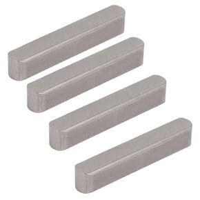 uxcell 30mmx5mmx5mm 304 Stainless Steel Key Stock Keystock Silver Tone 4pcs