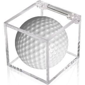2 PCS Golf Ball Display Case, UV Protected Golf Ball Display Cube, Acrylic Case Clear Display Holder for Golf Balls, 2.36 x 2.36 x 2.36 Inch