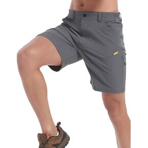 Hiking Shorts Men Cargo Quick Dry Lightweight Stretch Tactical Shorts for Fishing Travel Casual with Multi Pockets