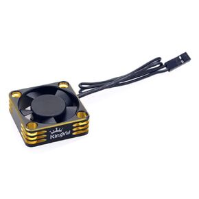 30x30x10mm Aluminum 28000RPM Motor Cooling Fan for 1/8 1/10 1/12 RC Car 540 550 Motor (Black-Orange)