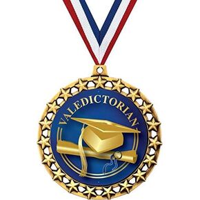 Graduation Medal, 2 1/2" Galaxy Star Graduate Valedictorian Medals, Great Valedictorian Awards Prime