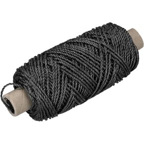 MECCANIXITY Twisted Mason Line Nylon Twine String Cord Black 100M/109 Yard 3MM Dia for Netting, Landscaping, Home Improvement, DIY Projects, Crafting, Masonry, Gardening