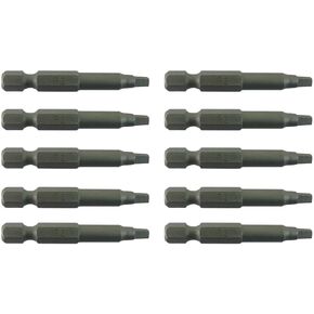 #2x2 SQUARE BIT DRIVER: 2 inch - #2 Robertson (R2) - Quick-Change Shank (10 PACK).