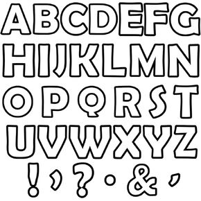 Qyeahkj 300PCS Large 7" Font Letters and Punctuation Set Light Turquoise Classroom Alphabet Cutout for Bulletin Board Display Home School A Great Helper to Inspire Students' Learning Interest