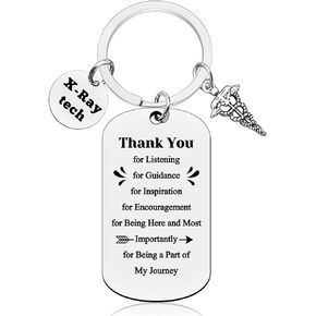 Vadaka Technician Radiologist Gift Thank You Keychain Radiology Gifts Retirement Gift for Radiology Radiologist X-Ray Technician Appreciation Gift Christmas Birthday Gift for Technician Radiologist