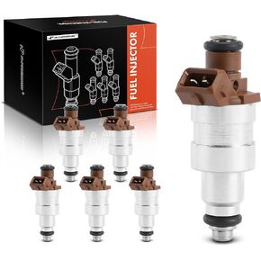 A-Premium Fuel Injectors Set of 6 Compatible with Jeep Wrangler 1991-1993, Cherokee 1991-1993, Comanche 1991-1992, 4.0L, Gas, Replace# 33007127